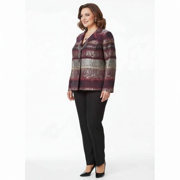 COLDWATER CREEK 2X Multi-Color Button Down Casual Jacket Coat - Picture 2 of 4